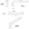 Ekena Millwork Embrey Steel Bracket, Hammered White 2"W x 14"D x 5 1/4"H BKTM02X14X05EBHWH - alternate 9